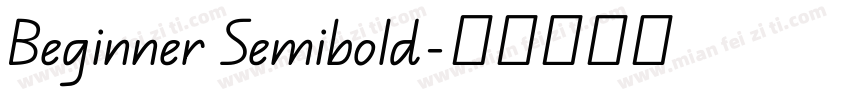 Beginner Semibold字体转换